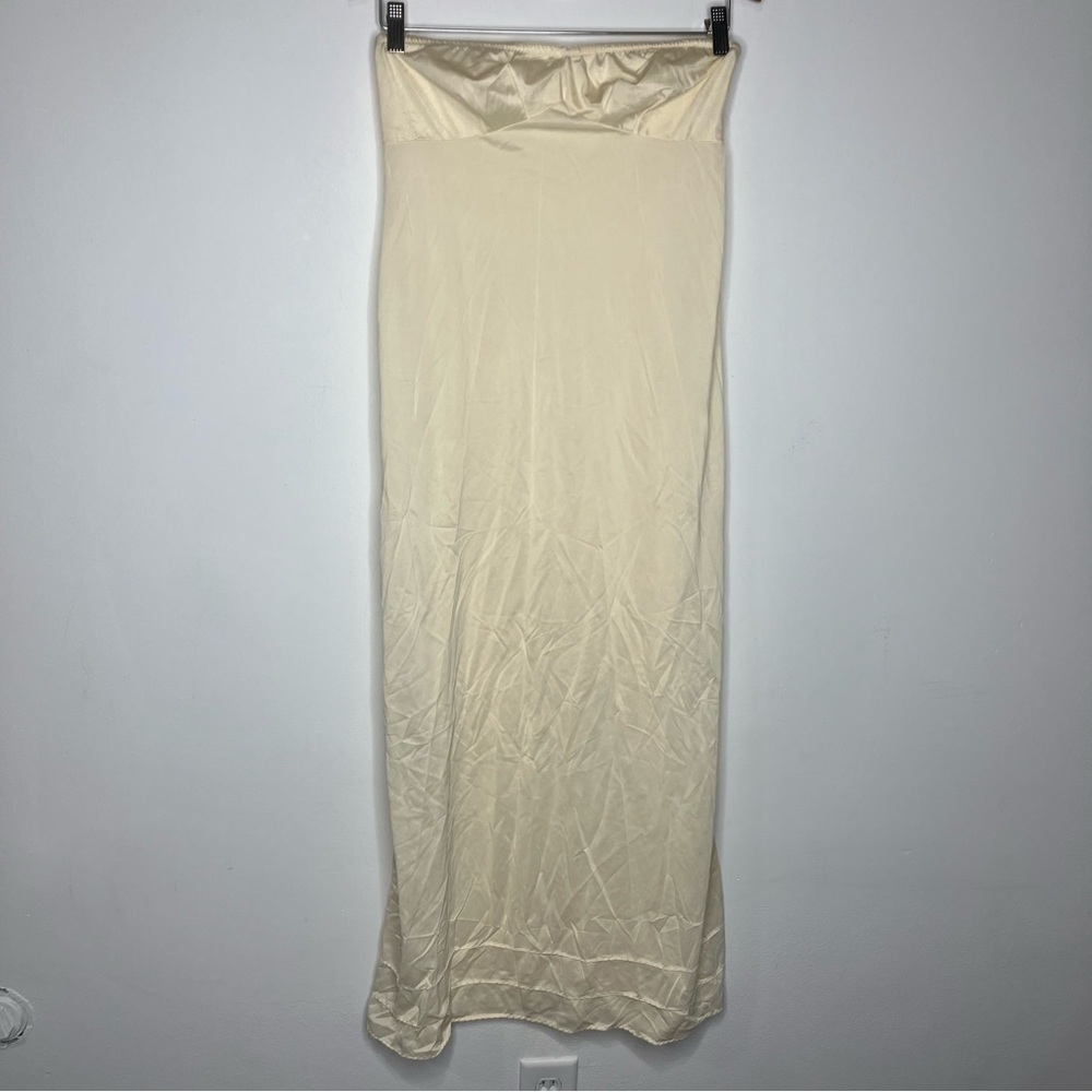 Vintage wonder maid strapless slip gown no cling USA union made size‎ 36